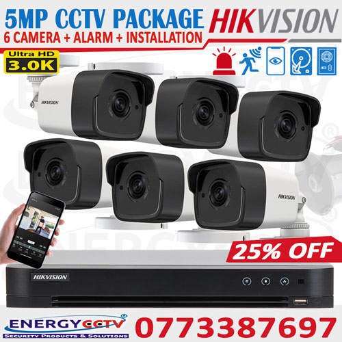 5 mega pixel cctv 6 package sri lanka hikvision dealer-5 mega pixel cctv 6 camera package security best price sri lanka