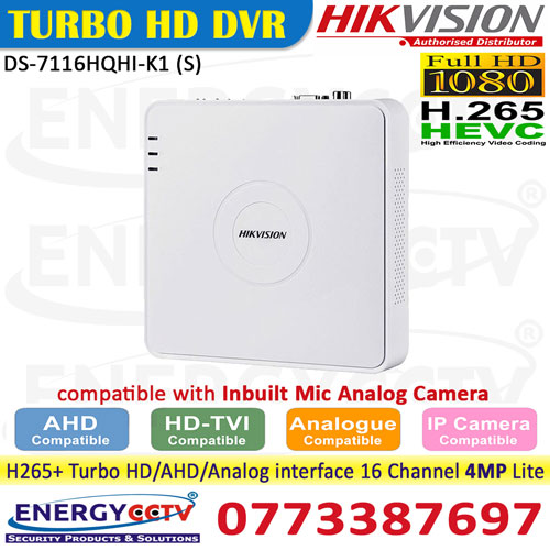 DS-7116HQHI-K1-(S) hikvision 16 channel dvr sale in srilanka