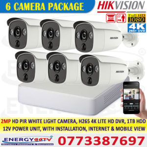 2MP-HD-PIR-WHITE-LIGHT-6-CAMERA-PKG-with-4K-lite-DVR best price in sri lanka