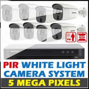 Hikvision 5 MP Motion Activated PIR Strobe Light CCTV Package