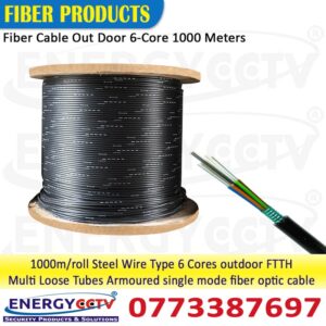 Steel Wire Type 6 Cores outdoor FTTH fiber optic Drop Cable Multi Loose Tubes Armoured single mode fiber optic cable sri lanka