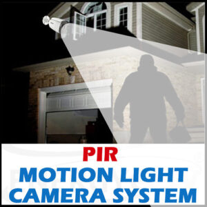 PIR Motion Sensor Light with CCTV Camera System